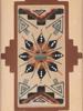 VINTAGE NAVAJO HEALING SUN SYMBOL SAND PAINTING SIGNED PIC-1