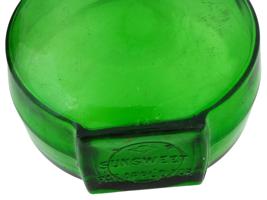 VINTAGE GREEN GLASS BOTTLES SUNSWEET AND RELIEF IMAGES