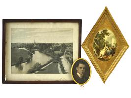 THREE ANTIQUE AND VINTAGE PRINTS AND PHOTOGRAPHS