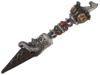 TIBETAN BUDDHIST SILVER PHURBA CEREMONIAL DAGGER PIC-2