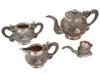 CHINESE VIETNAMESE EXPORT DRAGON SILVER TEA SET PIC-0