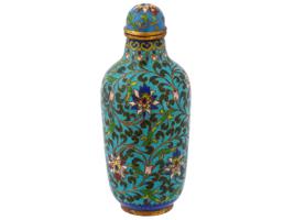 19TH CENTURY CHINESE CLOISONNE ENAMEL SNUFF BOTTLE