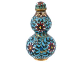 19TH CENTURY CHINESE CLOISONNE ENAMEL SNUFF BOTTLE