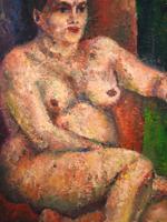 AUSTRIAN NUDE FEMALE PAINTING BY GUSTAV HESSING