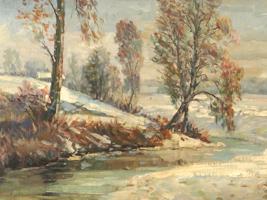 AMERICAN WINTER LANDSCAPE BY CLAUDE CURRY BOHM