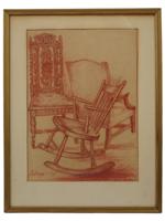 RUSSIAN DRAWING CHAIRS BY ALEXANDRE JACOVLEFF SIGNED