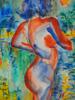 MID CENTURY AMERICAN NUDE PAINTING ROMARE BEARDEN PIC-1