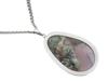 VINTAGE NATURAL PINK MOSS AGATE CHAIN PENDANT PIC-3