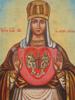 ANTIQUE RUSSIAN ORTHODOX FERTILE SKY MOTHER OF GOD ICON PIC-1
