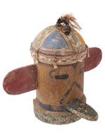 NATIVE AMERICAN HOPI KATSINA CEREMONIAL HELMET MASK