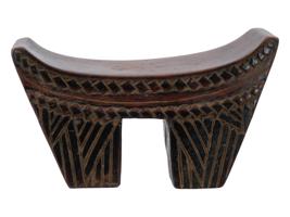 SMALL SOUTHERN AFRICAN CARVED WOOD HEADREST