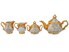 VINTAGE GERMAN BAVARIA GILT BONE CHINA TEA SERVICE