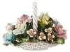 VINTAGE ITALIAN CAPODIMONTE PORCELAIN FLOWER BASKET PIC-1