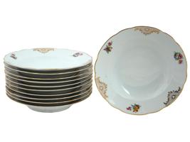 GERMAN SHUMANNN ARZBERG PORCELAIN SOUP BOWLS SET