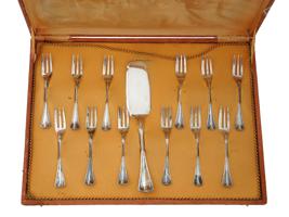 MIDCENT ITALIAN 800 SILVER DESSERT CUTLERY SET IOB