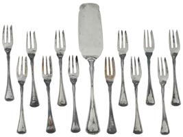 MIDCENT ITALIAN 800 SILVER DESSERT CUTLERY SET IOB