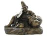 JAPANESE PATINATED BRONZE FIGURE OF TAOIST MONK PIC-1