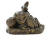 JAPANESE PATINATED BRONZE FIGURE OF TAOIST MONK PIC-3