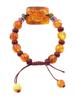 CLASSIC ASIAN MANNER BEADED CARVED AMBER BRACELET PIC-0
