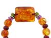 CLASSIC ASIAN MANNER BEADED CARVED AMBER BRACELET PIC-3