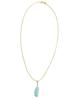 14K JADE PENDANT W GOLD PLATED SILVER NECKLACE PIC-3