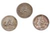 THREE ITALIAN 500 LIRE SILVER COINS W COLUMBUS SHIPS PIC-0