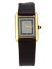 VINTAGE CARTIER TANK SOLO 925 SILVER WRIST WATCH PIC-1