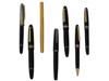 7 GOLD AND SILVER MONTBLANC AND BOLASCRIP PENS PIC-0