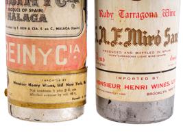 VINTAGE SPANISH RED WINE BOTTLES MONSIEUR HENRY