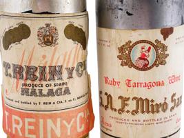 VINTAGE SPANISH RED WINE BOTTLES MONSIEUR HENRY