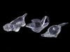 GROUP OF ANIMAL CUT GLASS SCULPTURAL CANDY DISH PIC-1