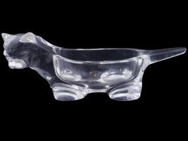 GROUP OF ANIMAL CUT GLASS SCULPTURAL CANDY DISH