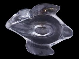 GROUP OF ANIMAL CUT GLASS SCULPTURAL CANDY DISH