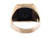 10K GOLD AND BLACK ONYX MENS MASONIC SIGNET RING PIC-3