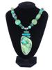 AMY KAHN RUSSEL AGATE TURQUOISE SILVER NECKLACE PIC-0