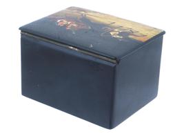 RUSSIAN VISHNYAKOV LACQUER TRINKET BOX LATE 19TH C