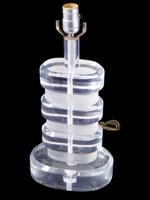 STACKED LUCITE TABLE LAMP IN MANNER OF KARL SPRINGER