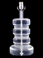 STACKED LUCITE TABLE LAMP IN MANNER OF KARL SPRINGER