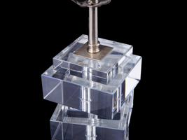 STACKED LUCITE TABLE LAMP IN MANNER OF KARL SPRINGER