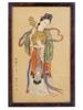 ANTIQUE JAPANESE WATERCOLOR PAINTING ON SILK SIGNED PIC-0