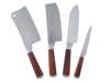 SET OF FOUR STAINLESS STEEL JAPANESE KNIVES PIC-0