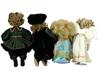 FOUR AMERICAN VINTAGE PORCELAIN DOLLS WITH COA PIC-1