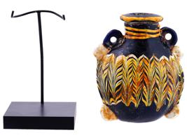 PHOENICIAN STYLE GLASS CORE FORM AMPHORISKOS ON BASE