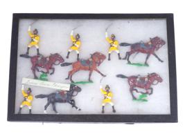 ANTIQUE TOY SOLDIERS BRITISH INDIAN RIDERS ON HORSES