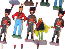 ANTIQUE MILITARY TOY FIGURINES FROM VARIOUS COUNTRIES