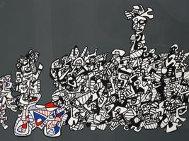 JEAN DUBUFFET 1974 FRENCH SCREENPRINT IN COLORS