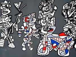 JEAN DUBUFFET 1974 FRENCH SCREENPRINT IN COLORS