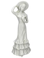 ITALIAN CAPODIMONTE WHITE PORCELAIN FIGURE OF LADY