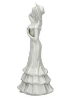 ITALIAN CAPODIMONTE WHITE PORCELAIN FIGURE OF LADY