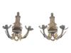 EARLY 20TH C GILT BRASS ELECTRICAL WALL SCONCES PIC-2